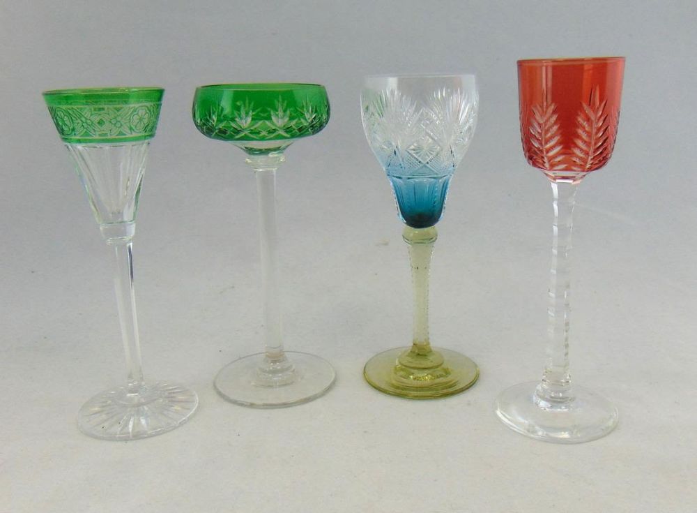 Lot 230: Group of four cut glass cordials