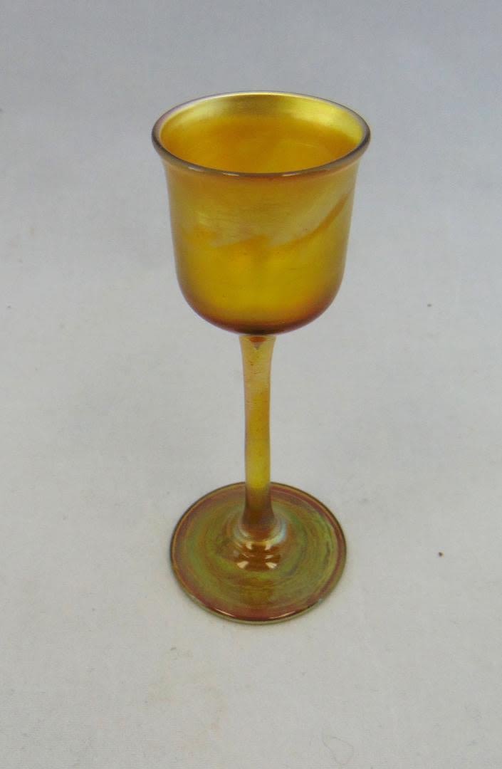 Lot 355: Tiffany gold Favrile glass cordial