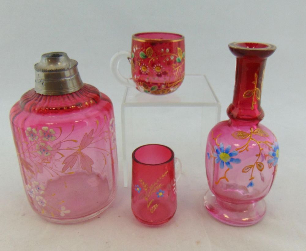 Lot 164: Four piece grouping of Moser