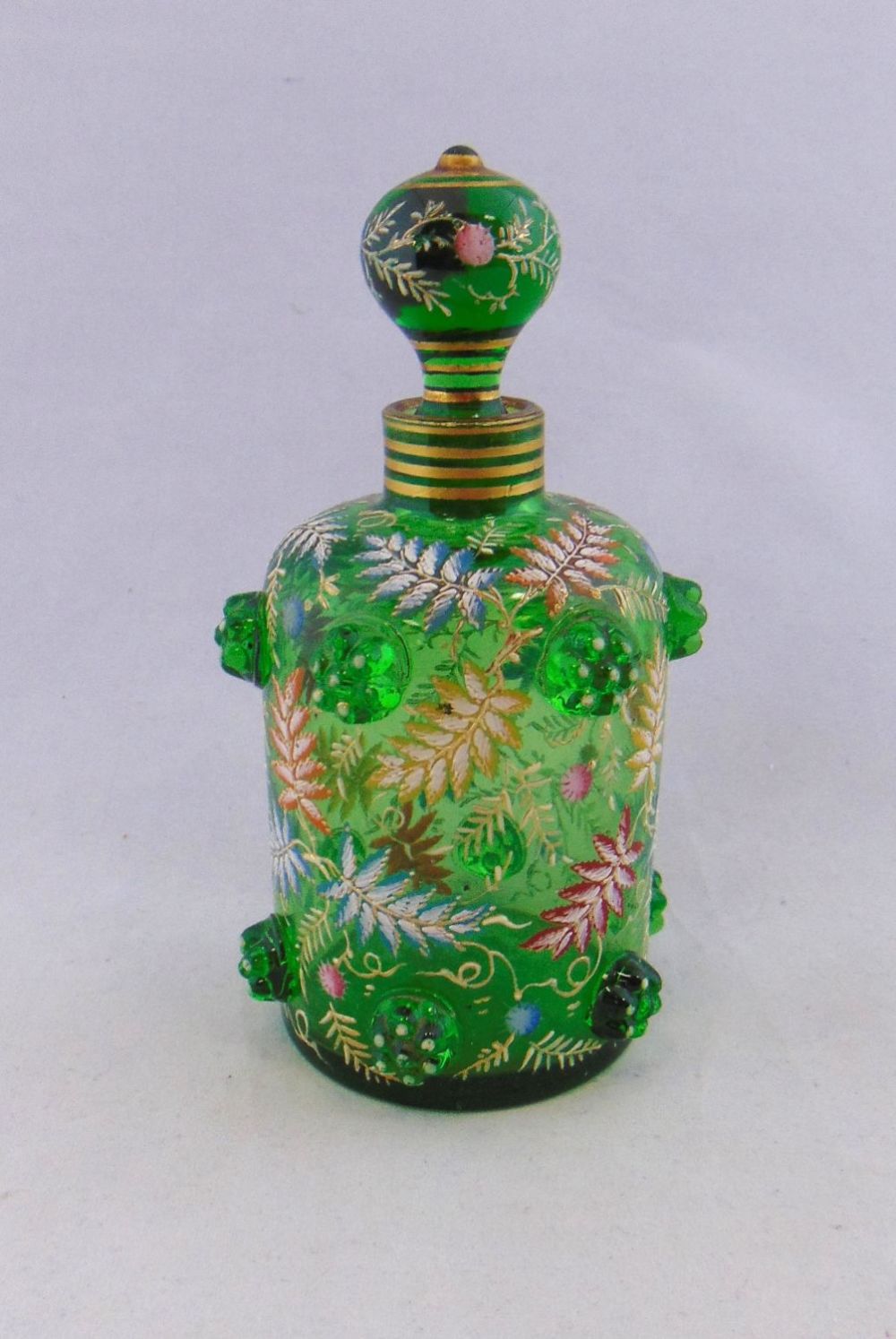 Lot 169: Moser enameled perfume bottle