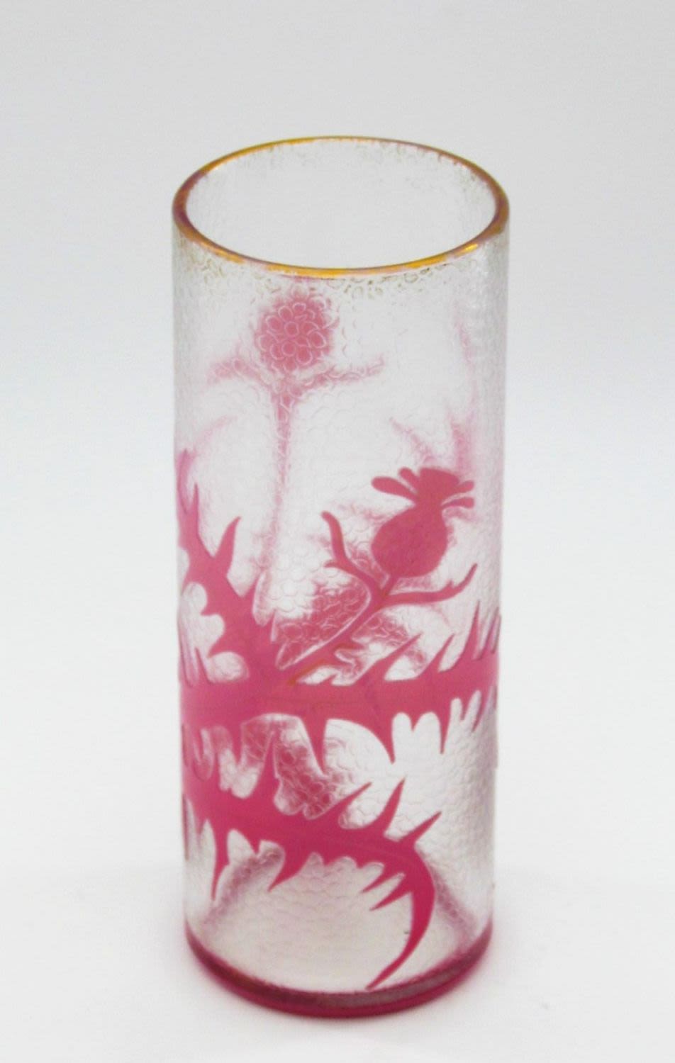 Lot 170: Moser pink cameo glass vase