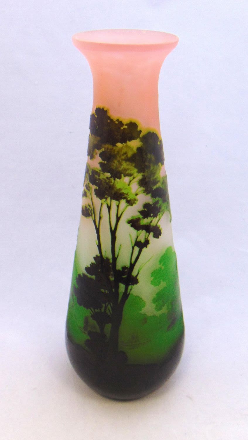 Lot 197: Galle French enameled glass  vase