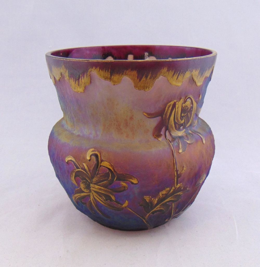 Lot 212: Mont Joye French cameo glass vase