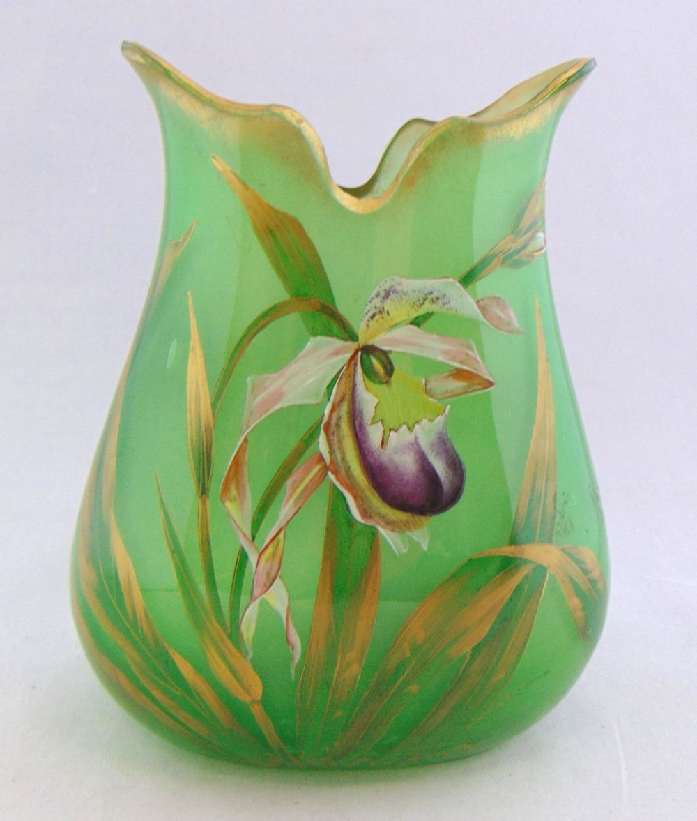 Lot 213: Mont Joye French art glass vase