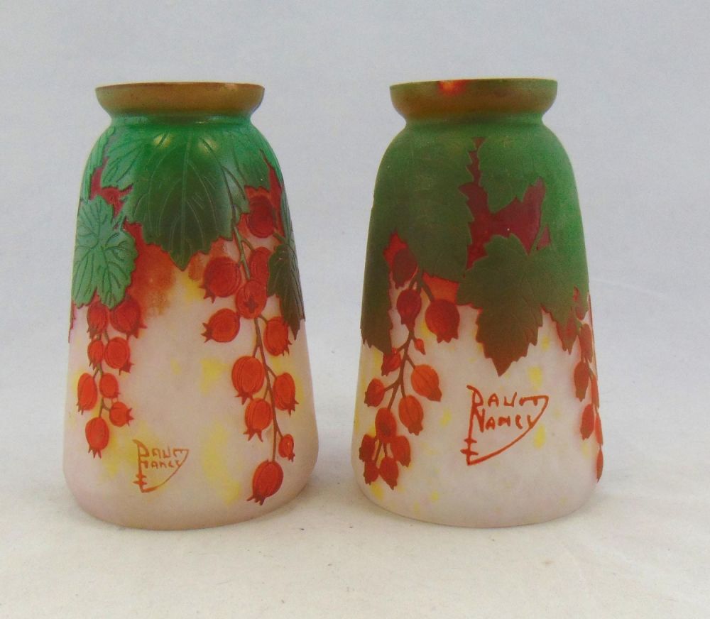 Lot 237: Pair of Daum Nancy cameo shades