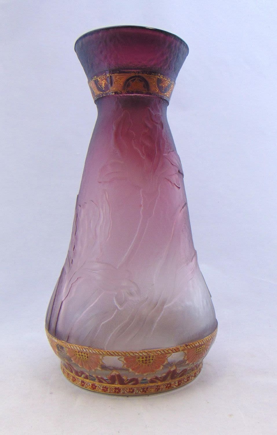 Lot 246: Daum Nancy wheel carved vase