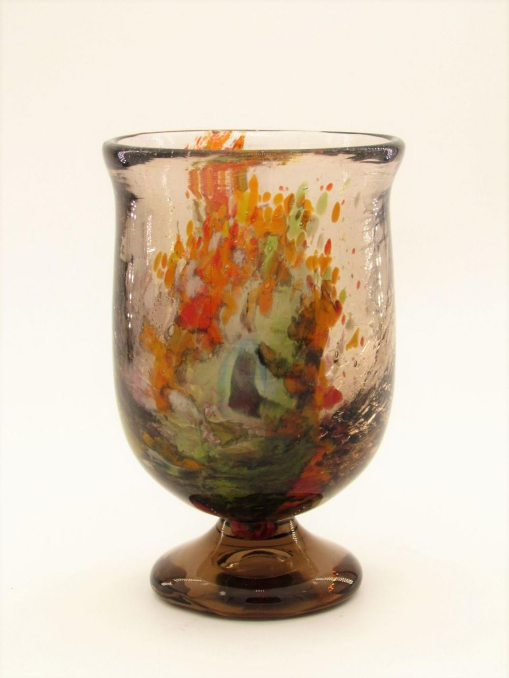 Lot 248: Leveille art glass vase