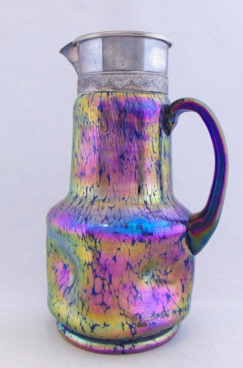 Lot 300: Loetz pinched sided tankard pitcher