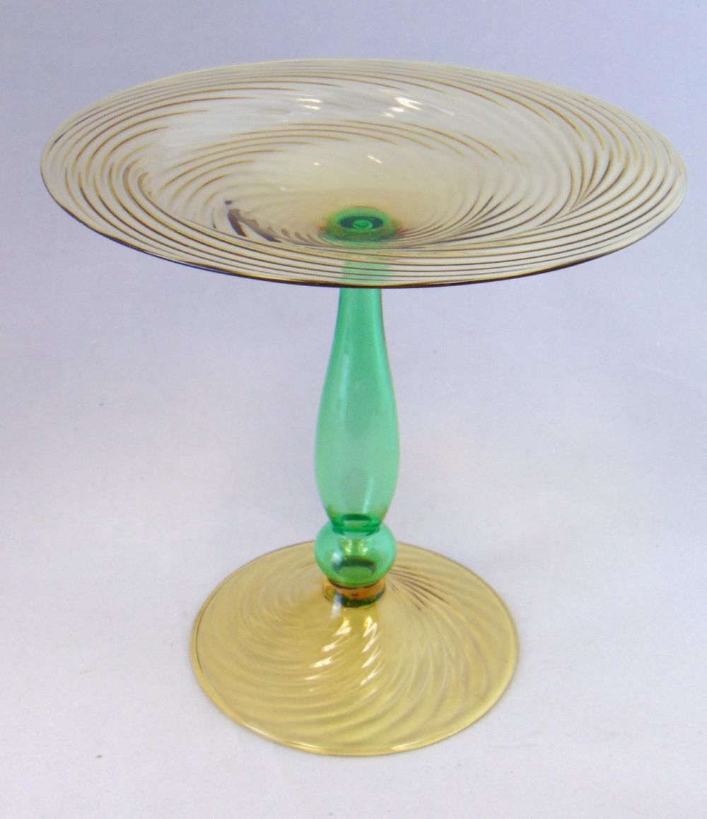 Lot 339: Steuben glass footed compote