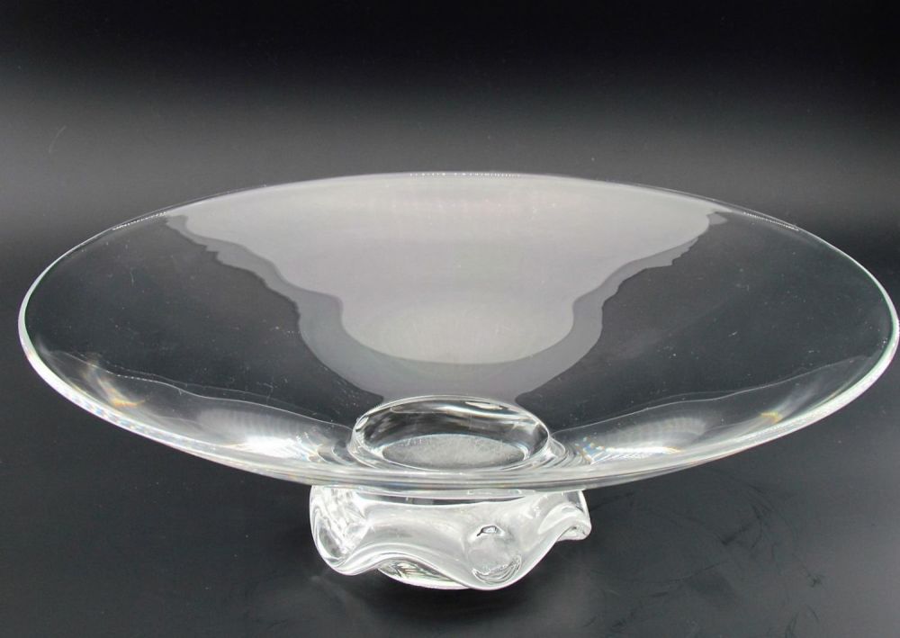 Lot 344: Steuben crystal center compote
