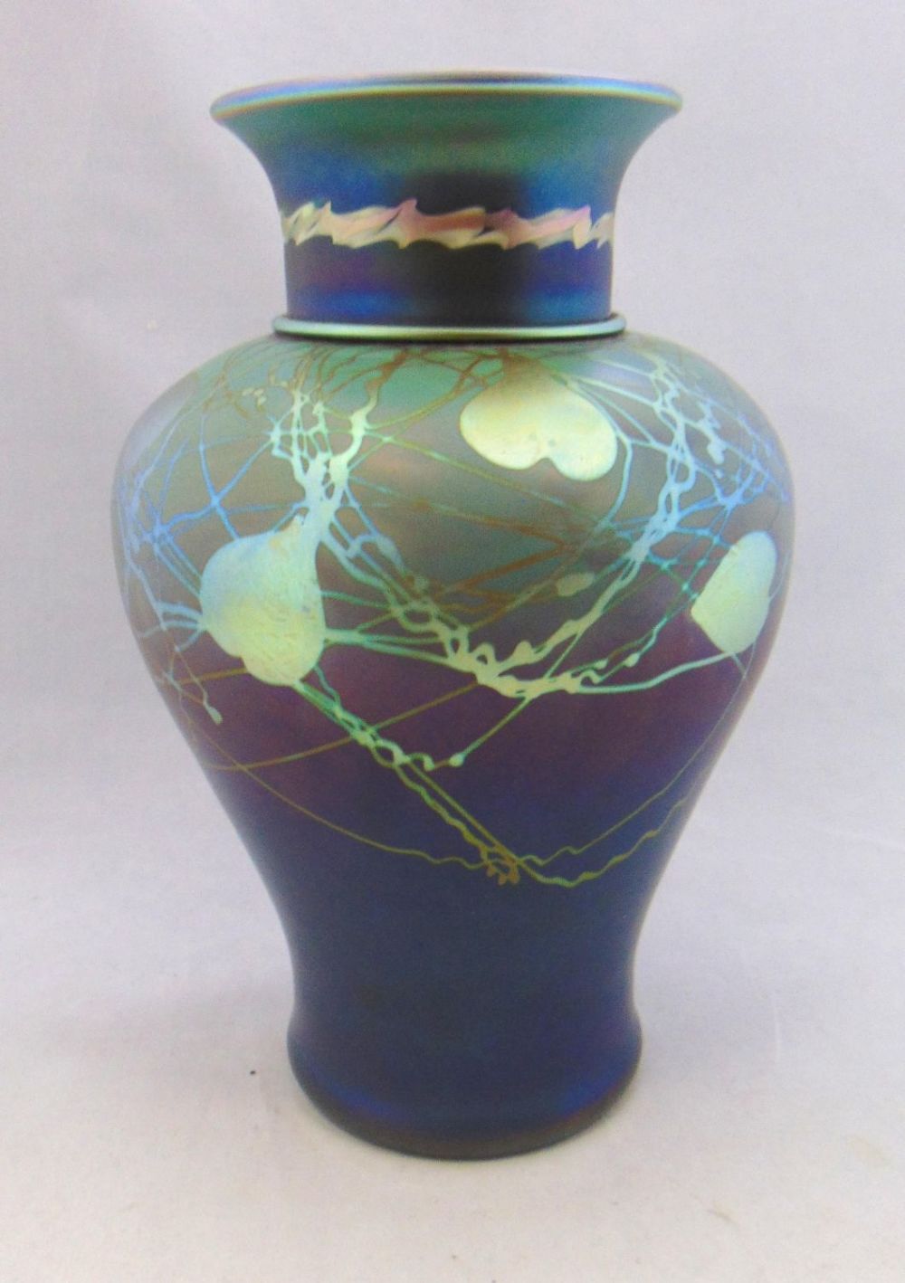 Lot 345: Magnificent Steuben Tyrian glass vase