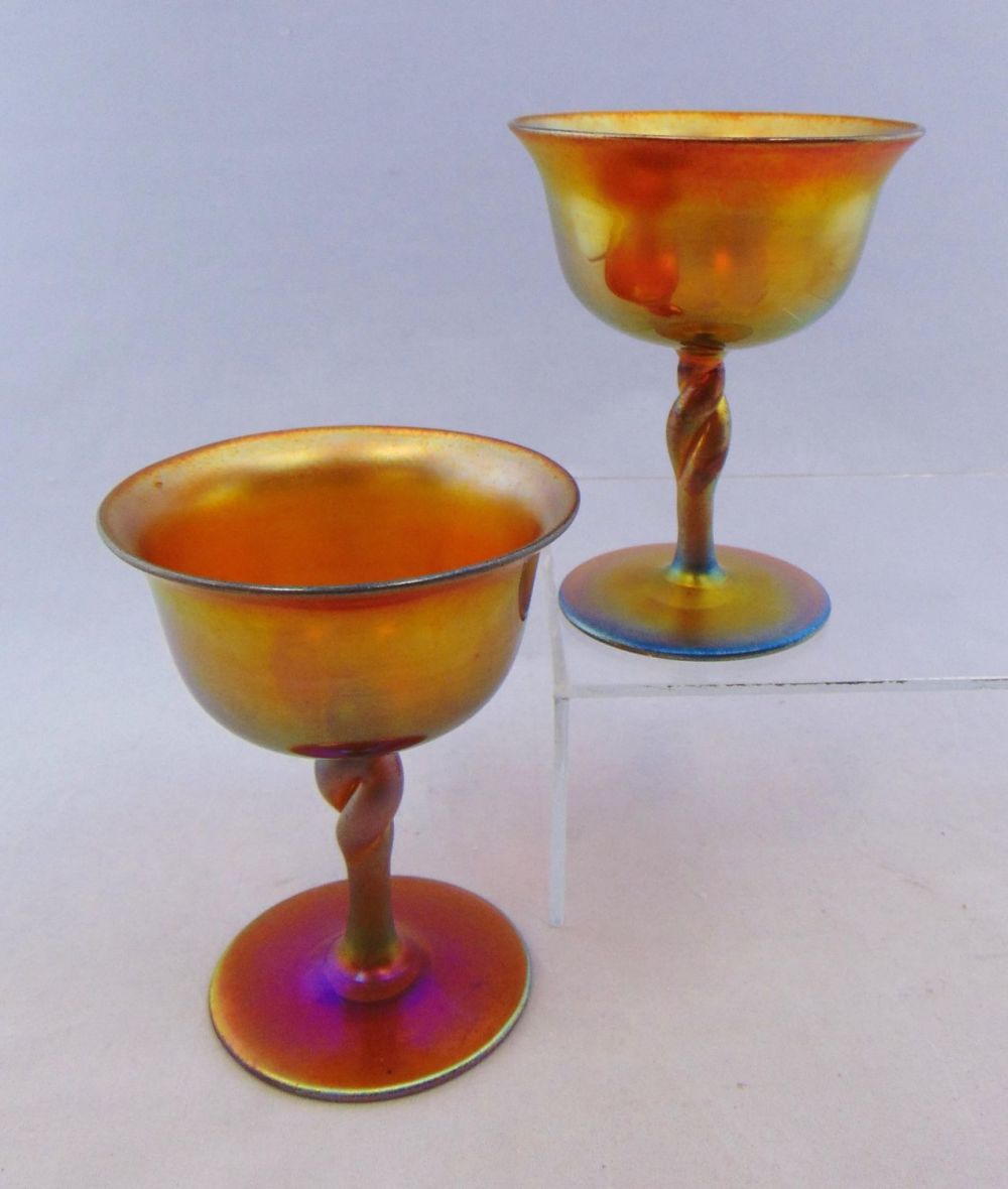 Lot 364: Two Steuben Gold Aurene wines