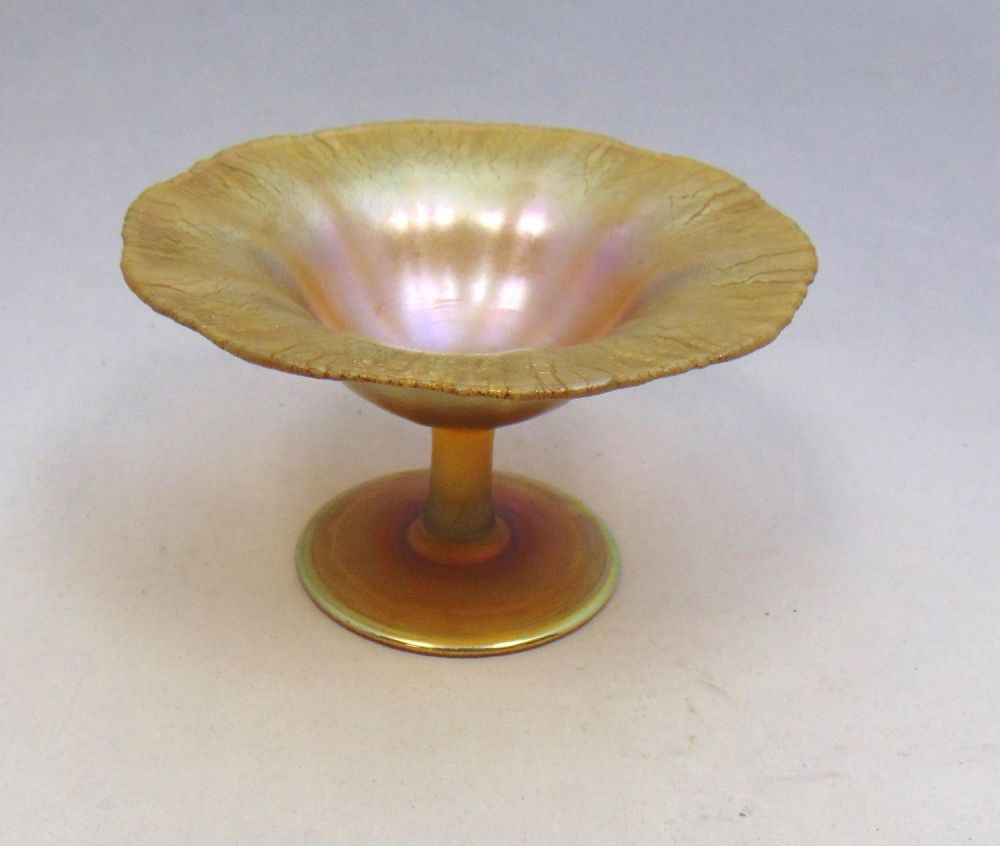 Lot 374: Tiffany Gold Favrile compote