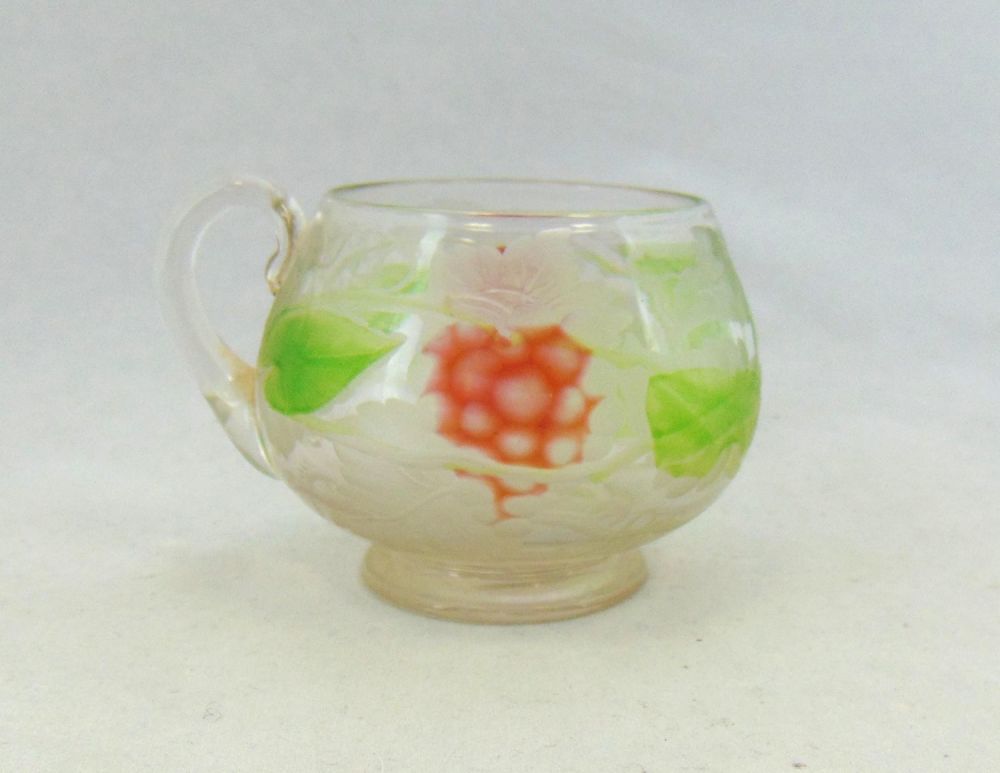 Lot 380: Tiffany cameo and intaglio glass cup