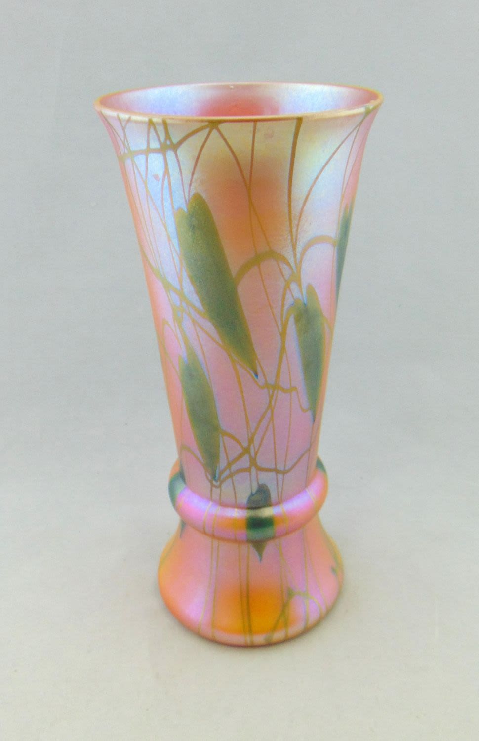 Lot 385: Durand Marigold decorated vase