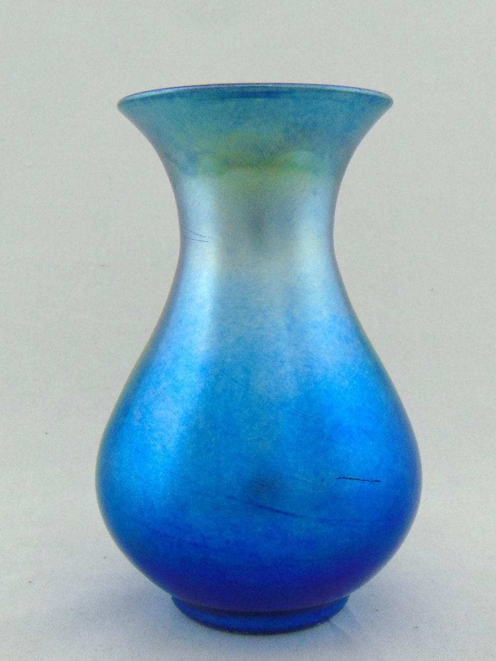 Lot 388: Durand Blue iridescent glass vase