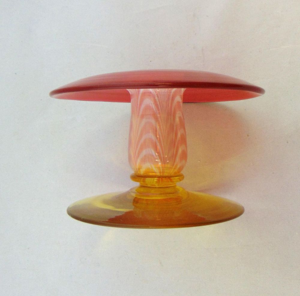 Lot 392: Durand cranberry candlestick