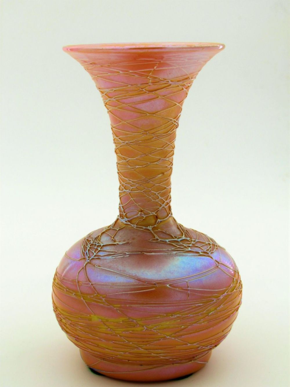 Lot 398: Durand threaded gold vase