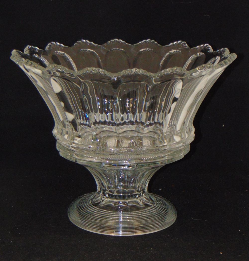 Lot 200: Large Heisey glass punch bowl,