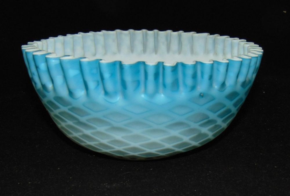 Lot 227: Blue Mother of Pearl glass bowl