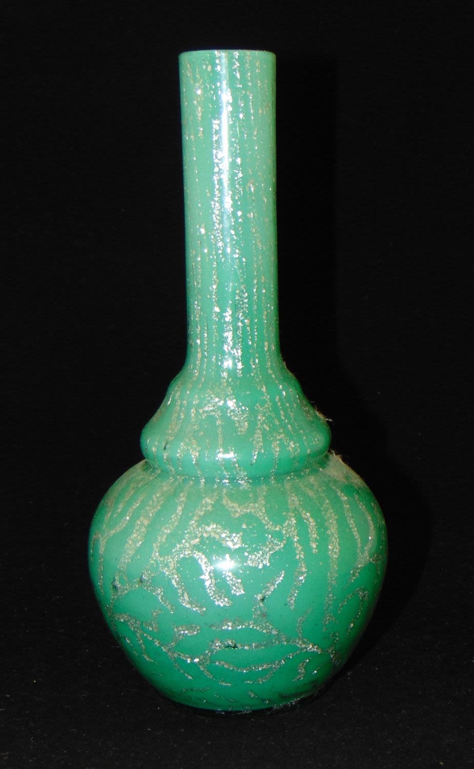 Lot 240: Green aventurine glass vase