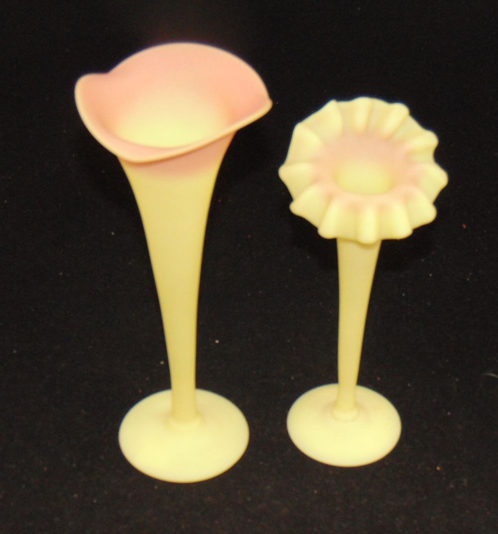 Lot 246: Two Mt. Washington Burmese vases