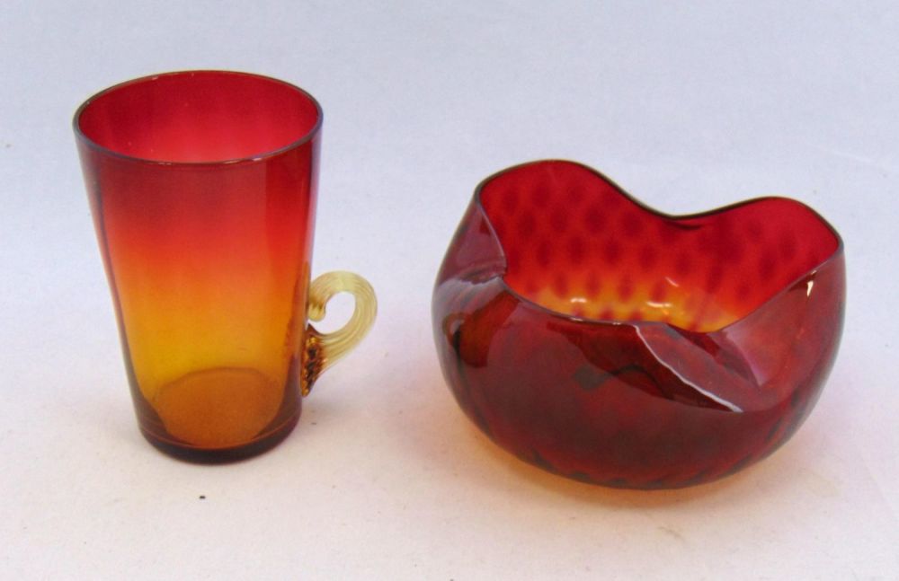 Lot 284: Two piece grouping of Amberina