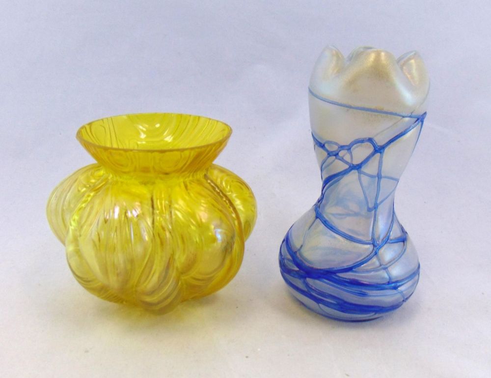 Lot 297: Two Bohemian glass items