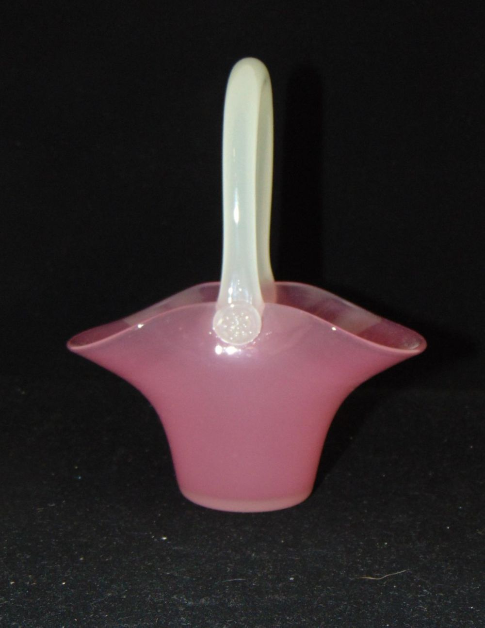 Lot 163: Steuben Rosaline glass basket