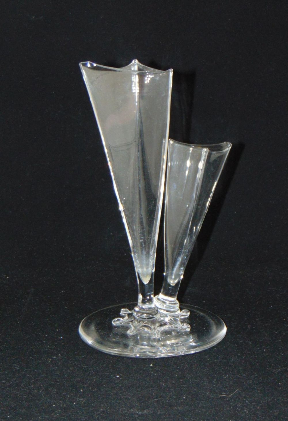 Lot 172: Steuben clear Art Deco glass vase