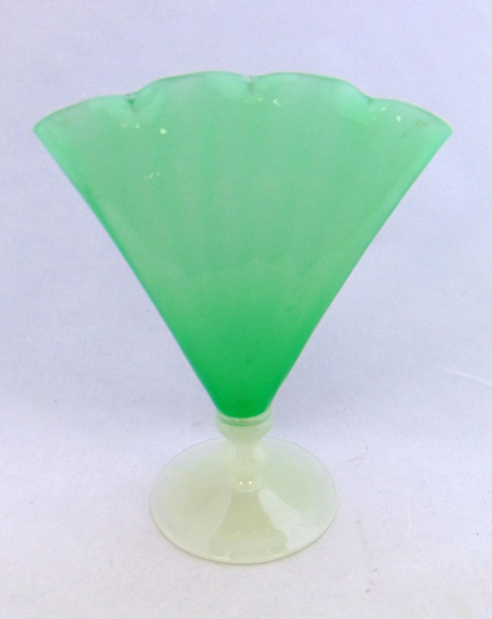 Lot 182: Steuben Green Jade finger vase