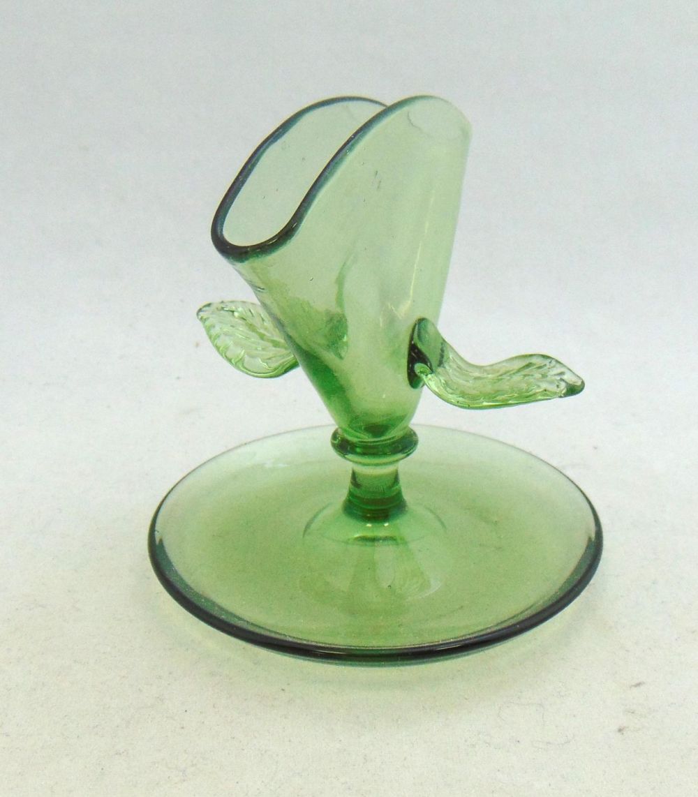Lot 186: Steuben glass card or match holder