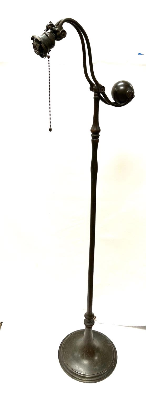 Lot 226: L. C. Tiffany bronze floor lamp