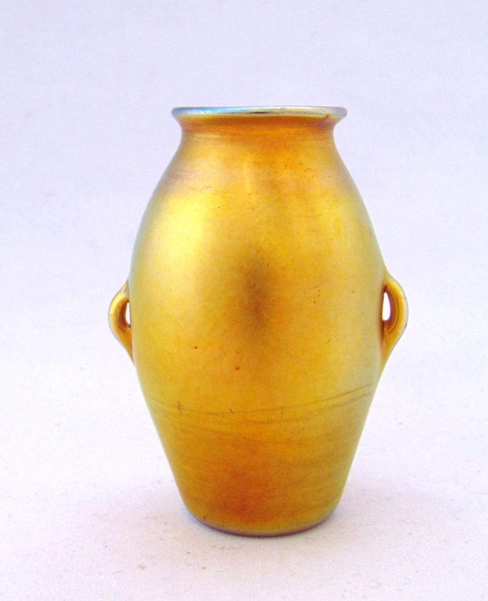 Lot 230: Tiffany Gold Favrile glass vase