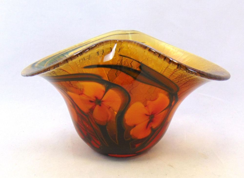 Lot 372: Charles Lotton art glass vase