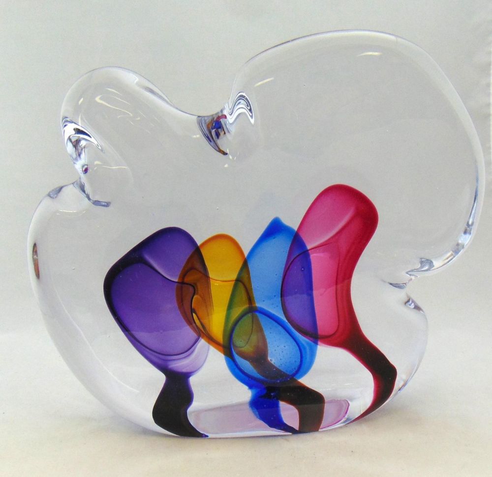 Lot 384: Leon Applebaum art glass sculpture