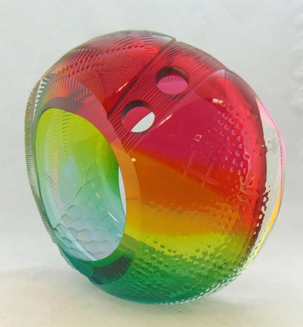 Lot 385: Leon Applebaum art glass wheel
