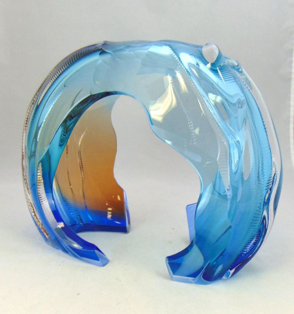Lot 386: Leon Applebaum art glass sculpture