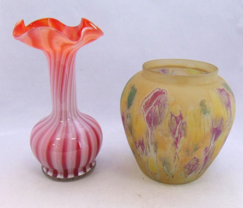 Lot 387: Two modern art glass vases