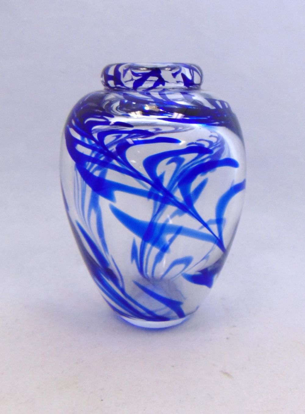 Lot 389: James Clarke art glass vase