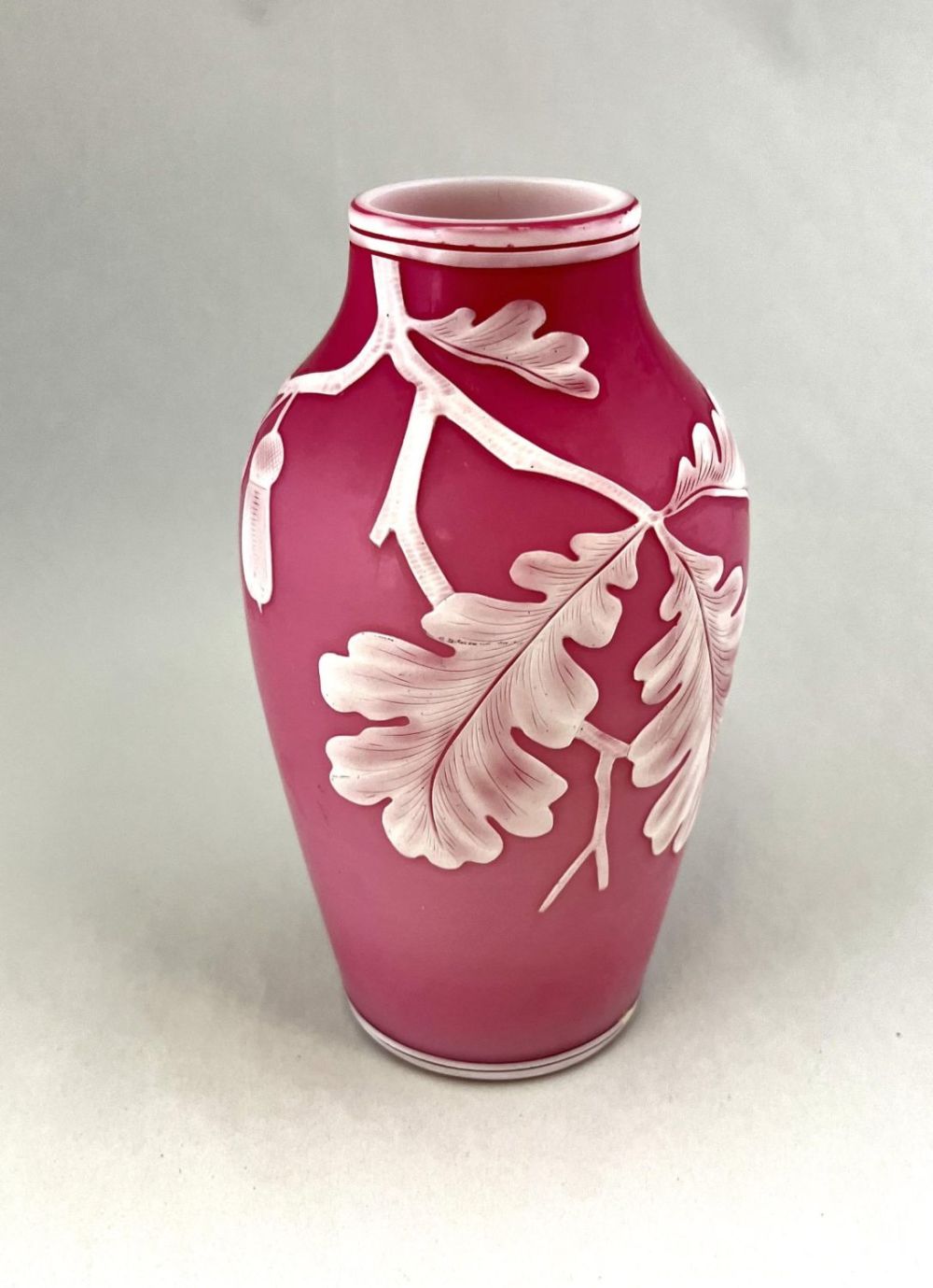 Lot 244: Rose du Berry cameo glass vase