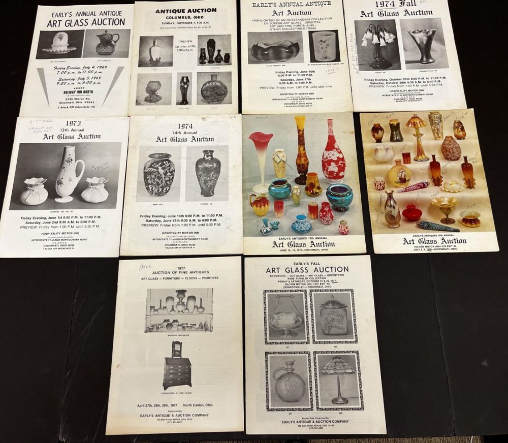 Lot 297: 10 early Early's Art Glass catalogs,
