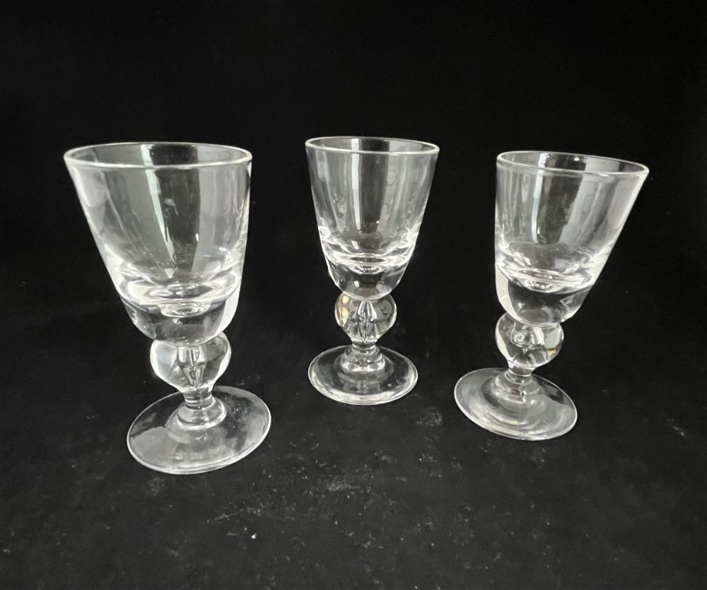 Lot 166: Three Steuben clear goblets