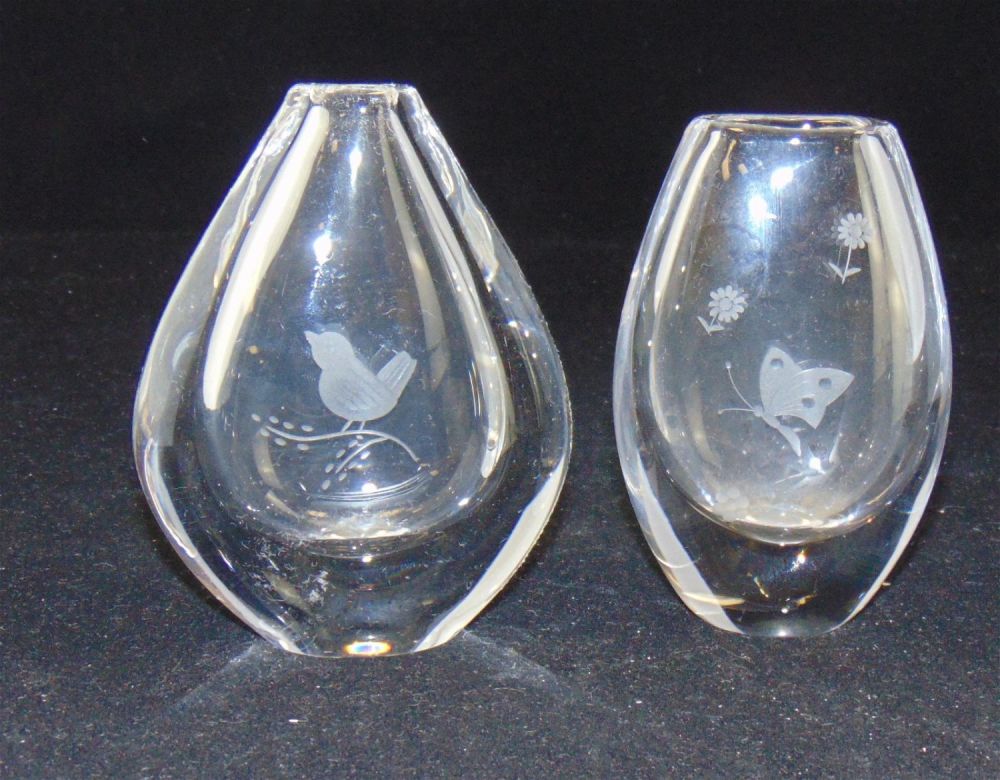 Lot 167: Two Swedish art glass vases