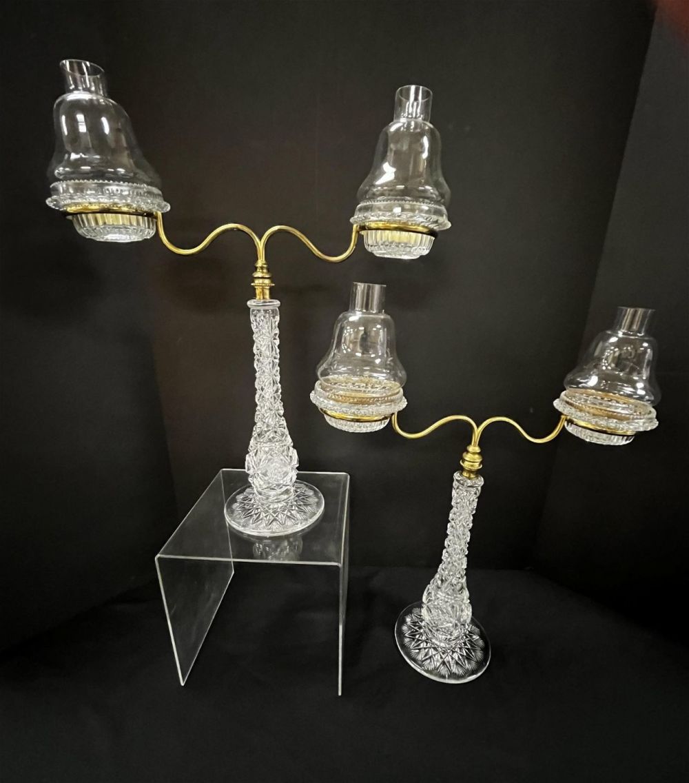 Lot 177: Pair of Cricklite two arm fairy lamps