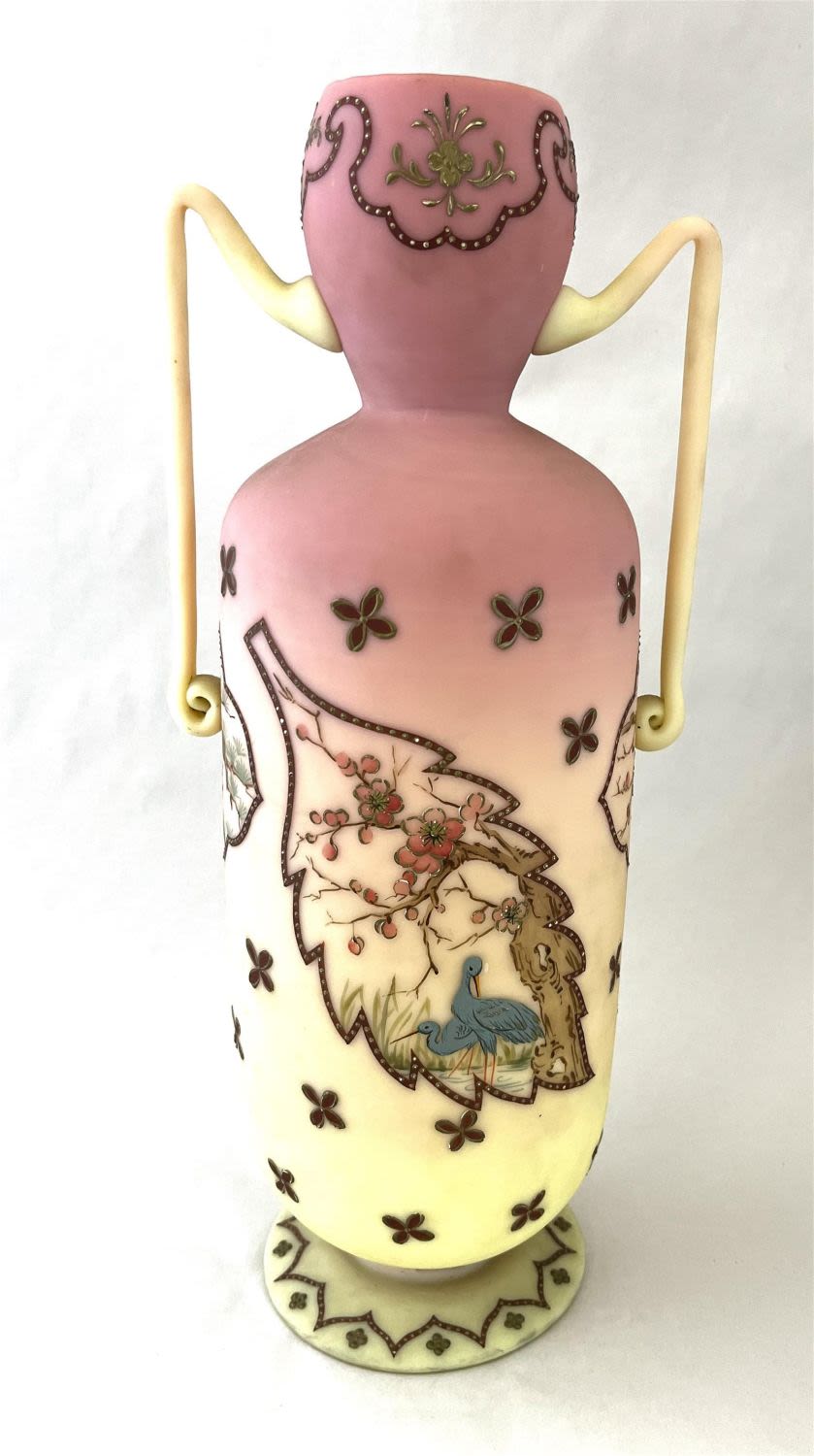 Lot 181: Magnificent Burmese two handle vase