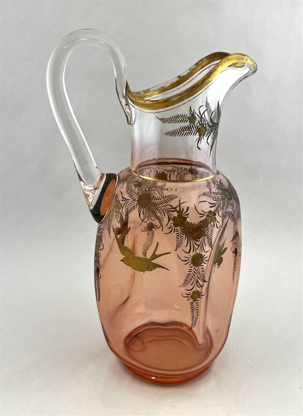 Lot 229: Large peach Moser tankard pitcher