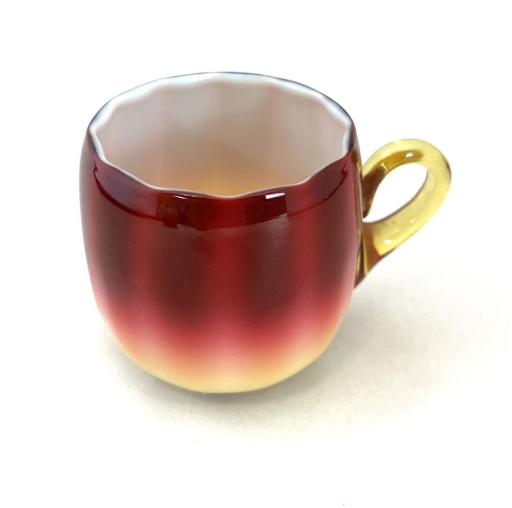 Lot 241: New England Plated Amberina mug