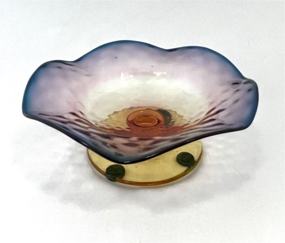 Lot 327: Webb Alexandrite glass compote