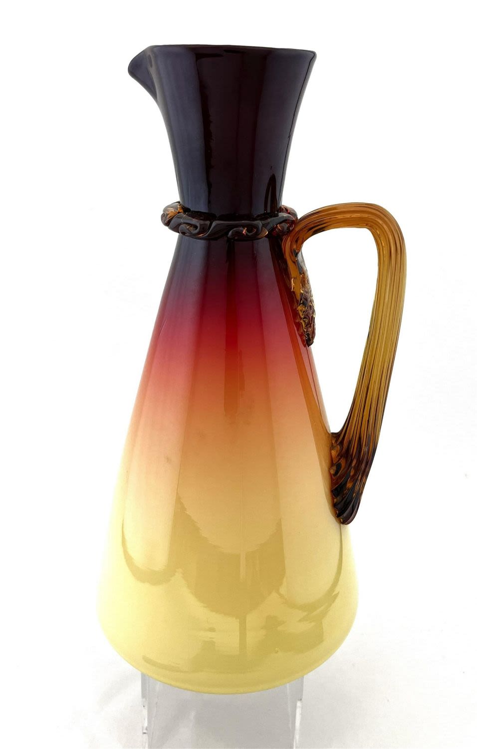 Lot 329: Wheeling Peachblow tee pee ewer